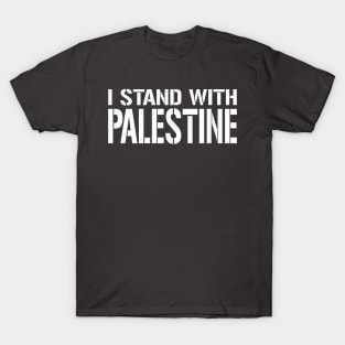 I stand with Palestine white T-Shirt